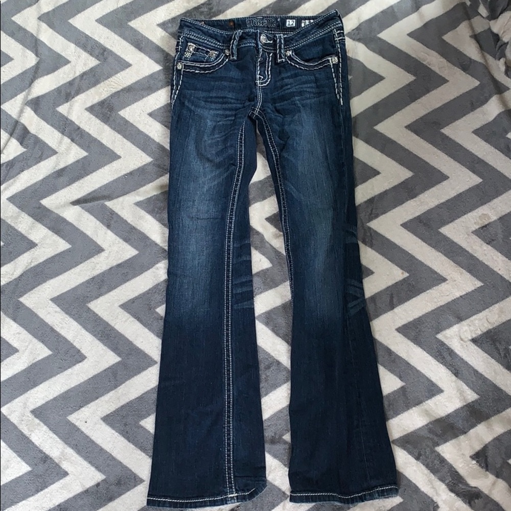 GIRLS MISS ME SIZE 12 BOOT CUT JEANS